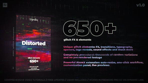 650+ Glitch Elements - Download 29662551 Videohive