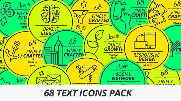 68 Text Icons - Videohive 10132199 Download