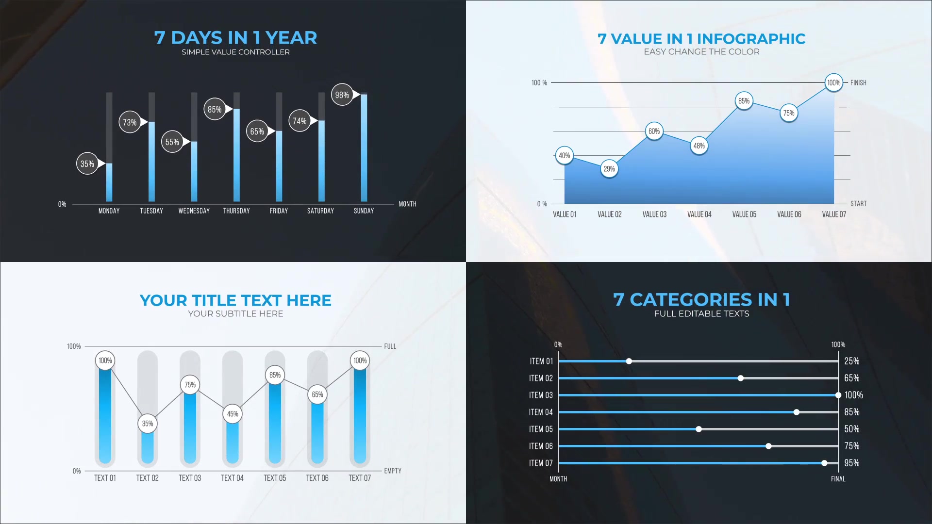 7 Value Infographic Charts Videohive 38989936 After Effects Image 3