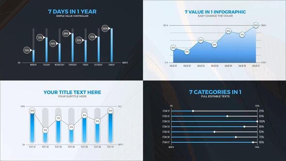 7 Value Infographic Charts - Download Videohive 38989936
