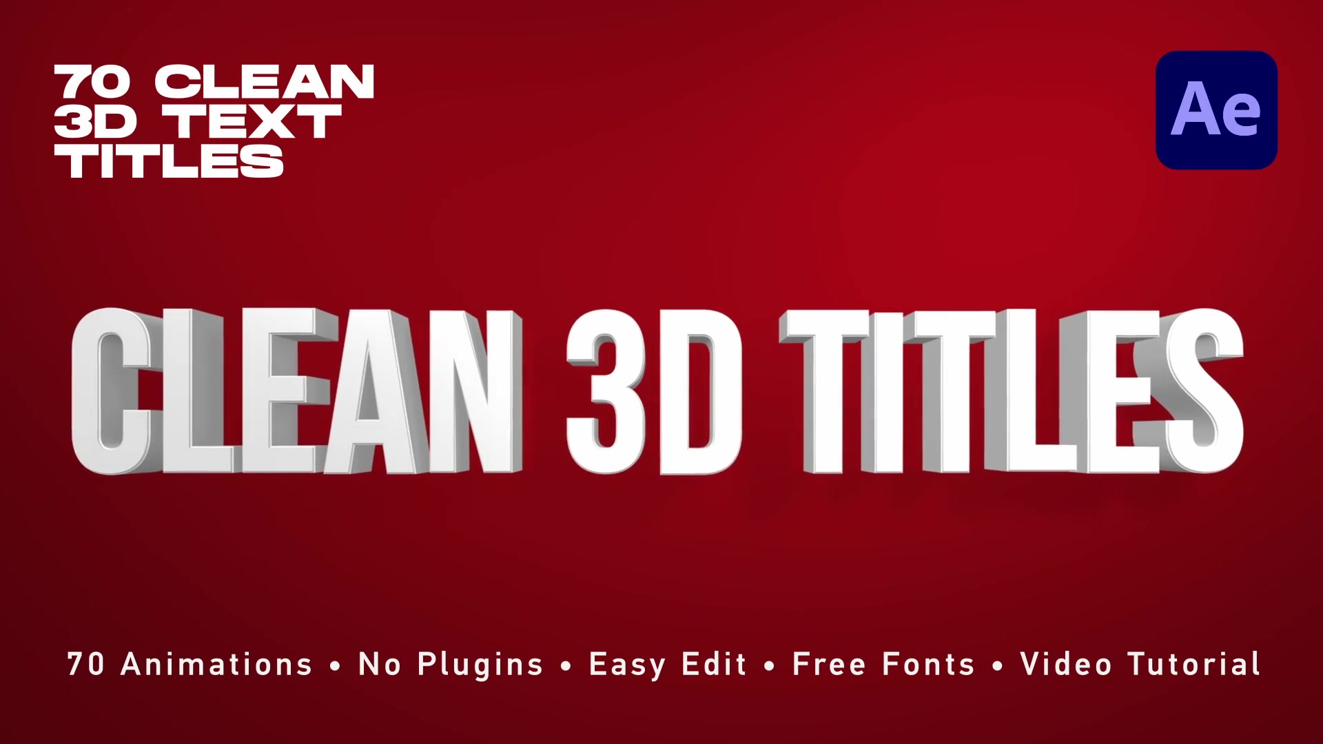 70 Clean 3D TEXT Titles Videohive 43113006 After Effects Image 11