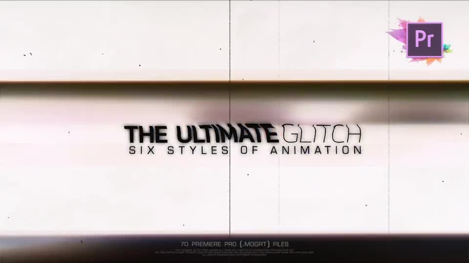 70 Glitch Title Animation Presets Pack For Premiere Pro | MOGRT - Download Videohive 23347350
