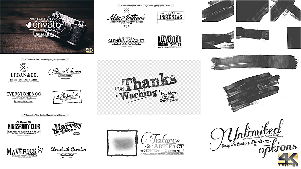 70 Grunge Titles & Logo Pack, Brush Toolkit - Download Videohive 14276503