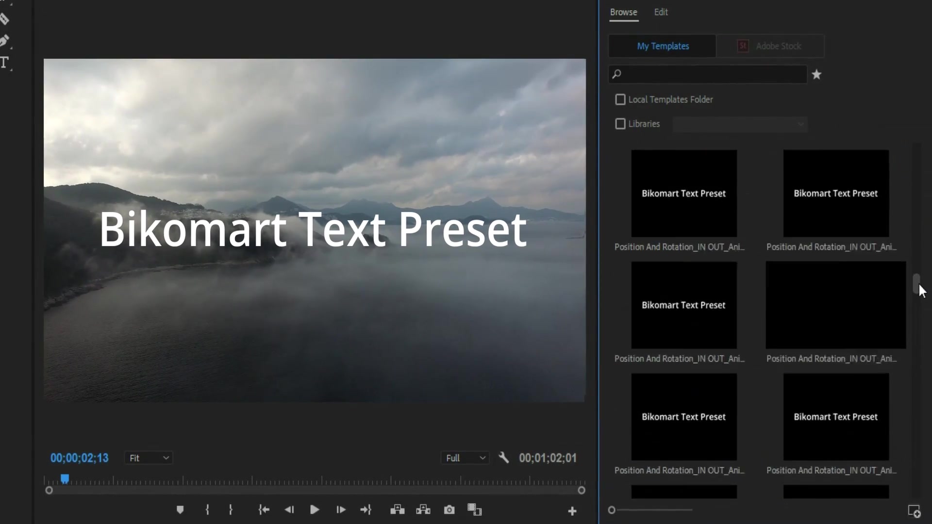 premiere pro glitch text effect