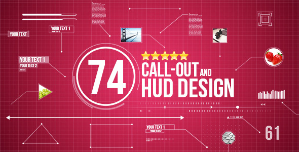 74 Call Out and Hud Design Pack - Download Videohive 12926995