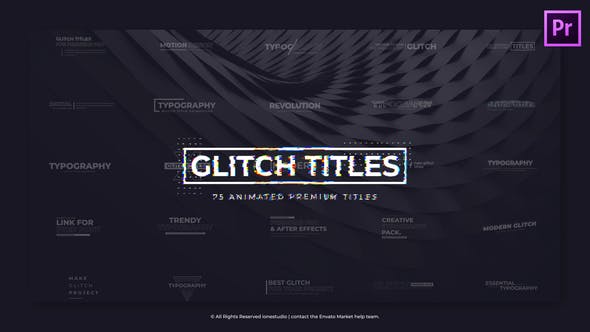 75 Glitch Title for Premiere Pro - Videohive 38517082 Download