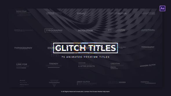 75 Modern Glitch Titles - Download Videohive 38496380