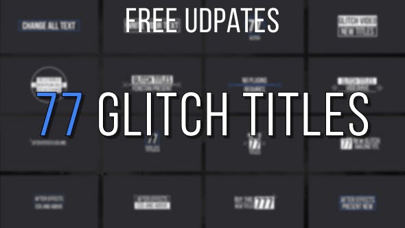 77 Glitch Titles - 14955108 Download Videohive