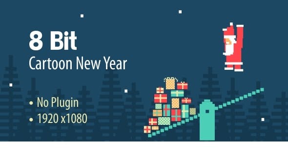 8 Bit Cartoon New Year - Videohive Download 13733746