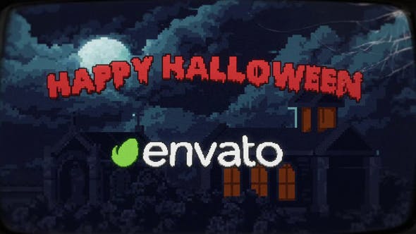 8 bit Halloween Wishes - Videohive Download 34164576