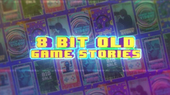 8 Bit Old Game Social Media Stories - 34742157 Videohive Download