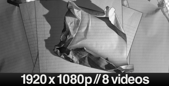 8 Crumpling / Trashing up Paper - Download Videohive 138234