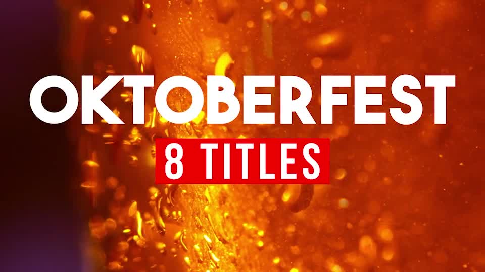 8 Oktoberfest Beer Titles Videohive 39744288 After Effects Image 1