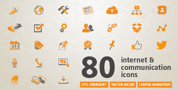80 Animated Internet Icons - Download Videohive 5835388