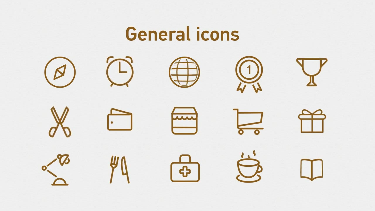 80 Animated Line Icons - Download Videohive 8841998