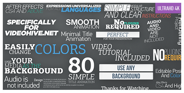 80 Simple Title Animations - Download Videohive 9256185
