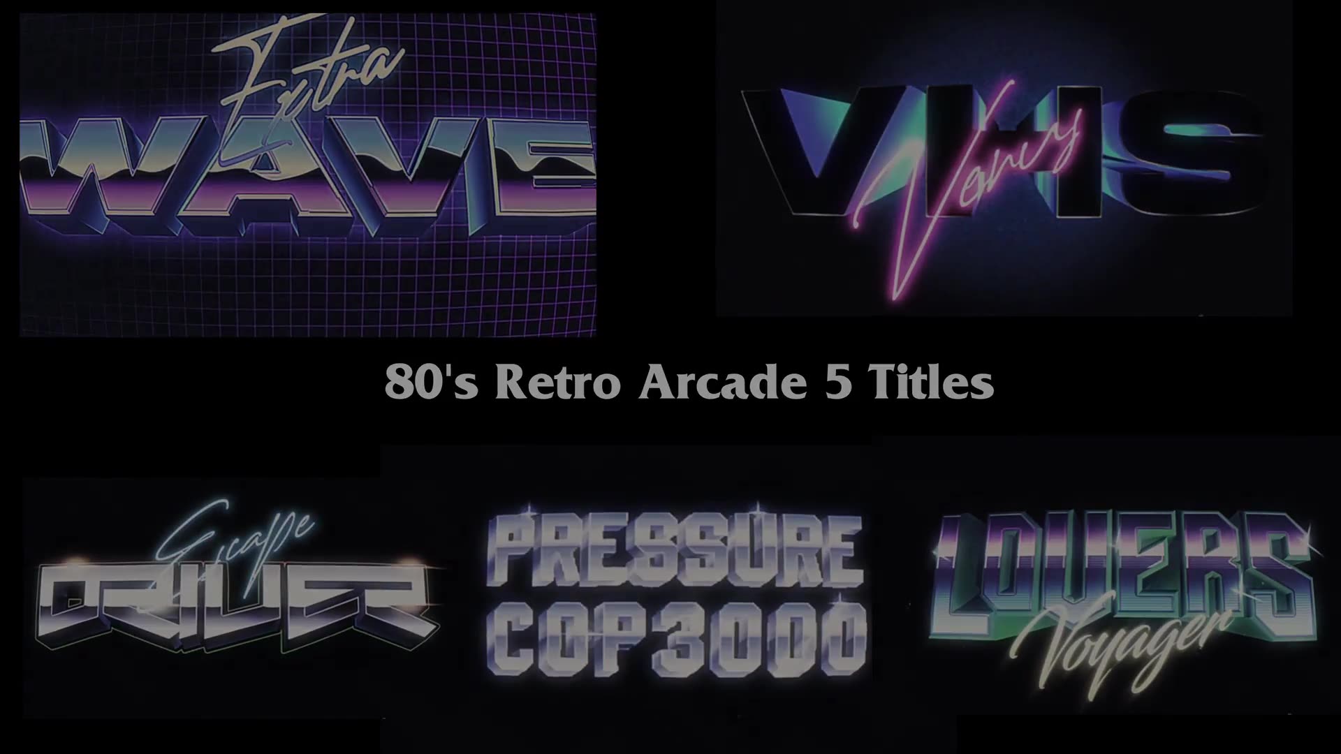 80s Retro Arcade 5 Titles Videohive 39392029 After Effects Image 10