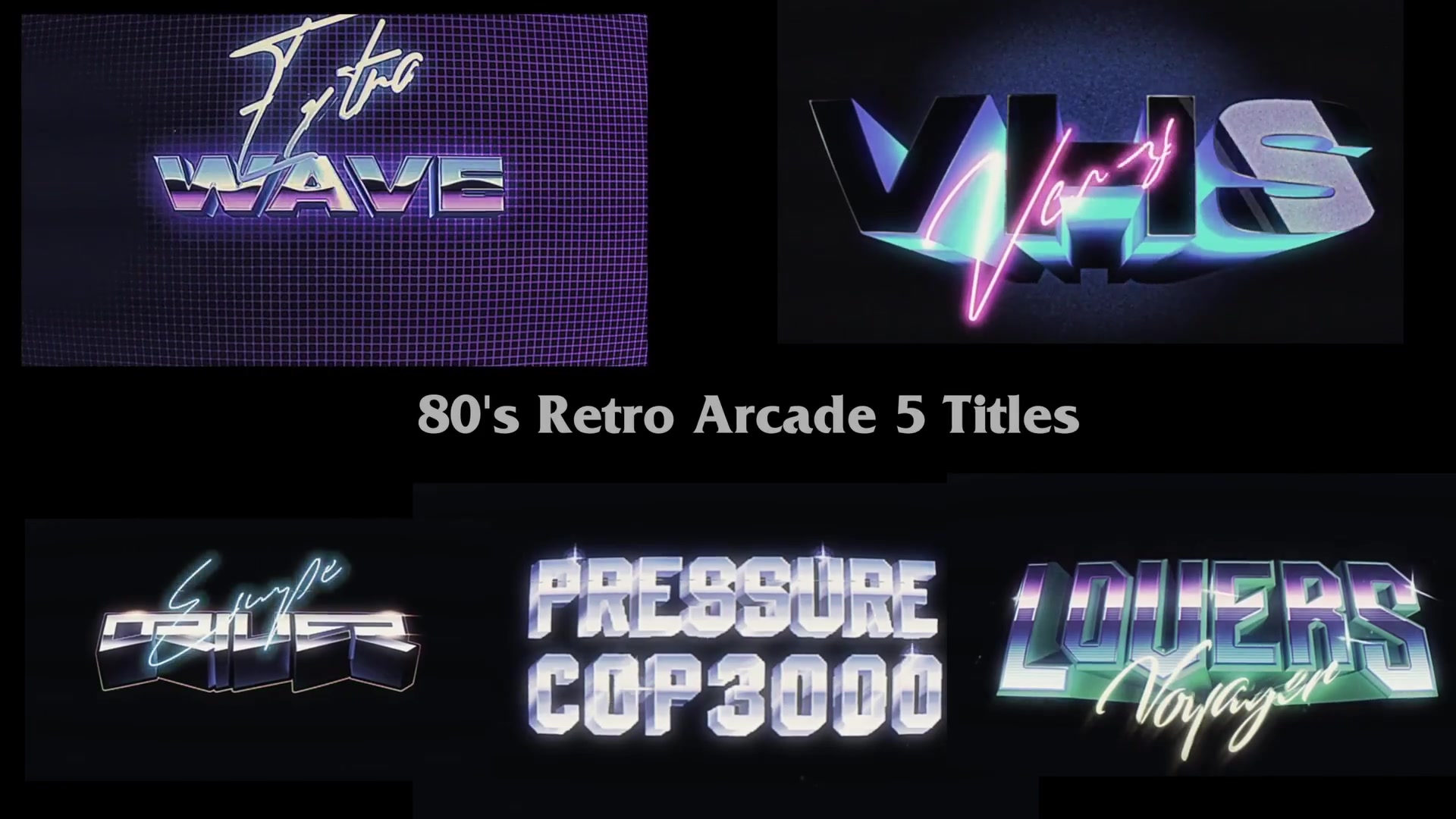 80s Retro Arcade 5 Titles Videohive 39392029 After Effects Image 9