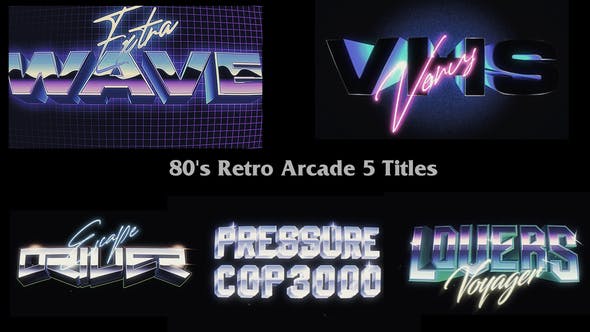 80s Retro Arcade 5 Titles - Download 39392029 Videohive