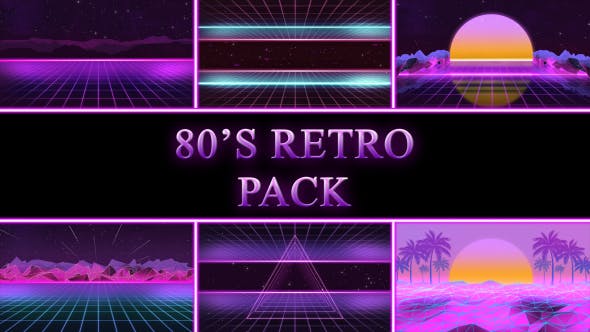 80s Retro Background Pack - 20255147 Download Videohive