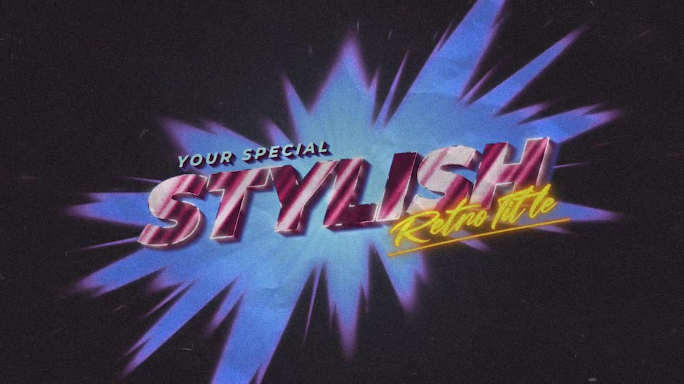 80s Retro Opener Title & Logo Videohive 33851499 After Effects Image 2