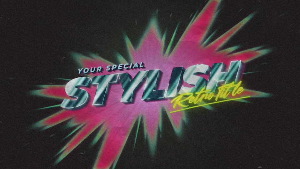 80s Retro Opener Title & Logo Videohive 33851499 After Effects Image 8