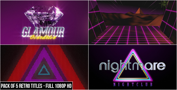 80s Retro Titles (Pack of 5) - Download Videohive 6518021