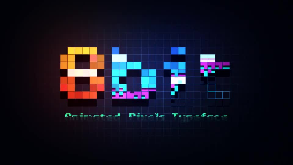 8bit Animated Pixels Typeface Videohive 23203402 After Effects Image 1