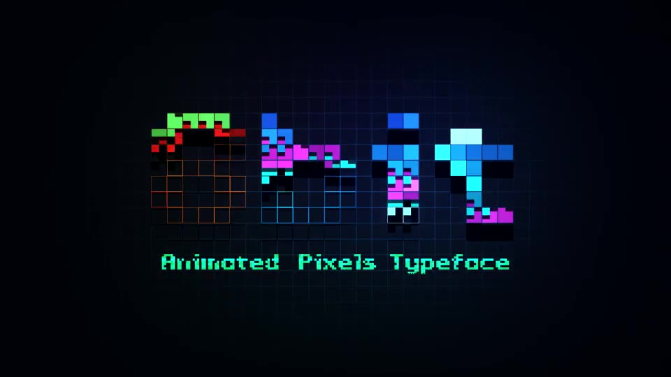 8bit Animated Pixels Typeface Videohive 23203402 After Effects Image 2