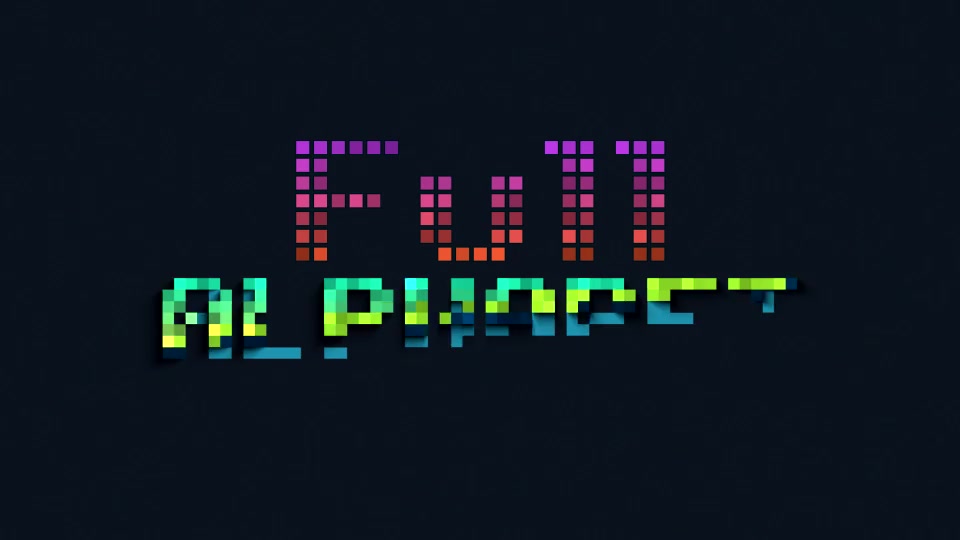 8bit Animated Pixels Typeface Videohive 23203402 After Effects Image 5