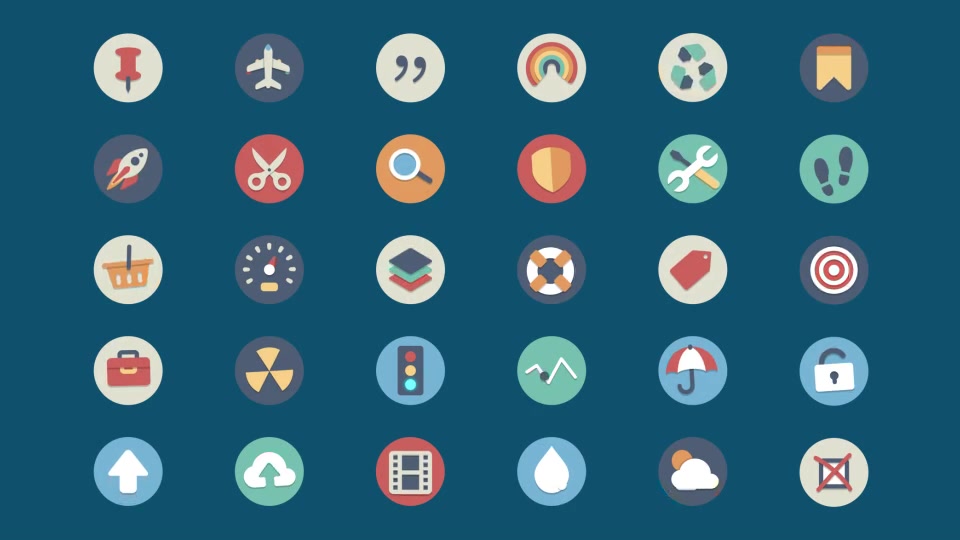 90 Animated Icons Pack - Download Videohive 6076444