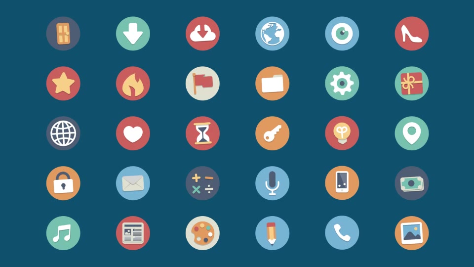 90 Animated Icons Pack - Download Videohive 6076444