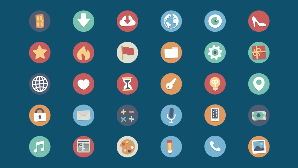 90 Animated Icons Pack - Download Videohive 6076444