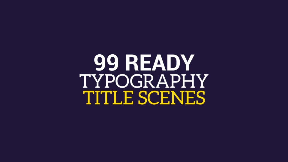 99 Titles Animation Pack - Download Videohive 12630592