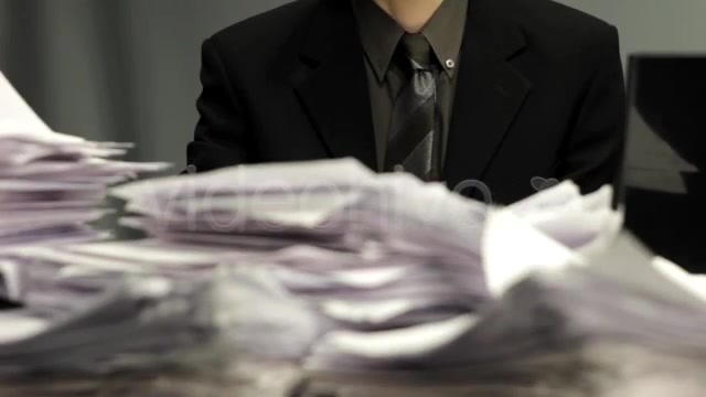 A Businessman Gets Lots of Paperwork  Videohive 1361101 Stock Footage Image 5