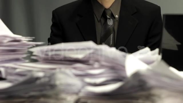 A Businessman Gets Lots of Paperwork  Videohive 1361101 Stock Footage Image 6