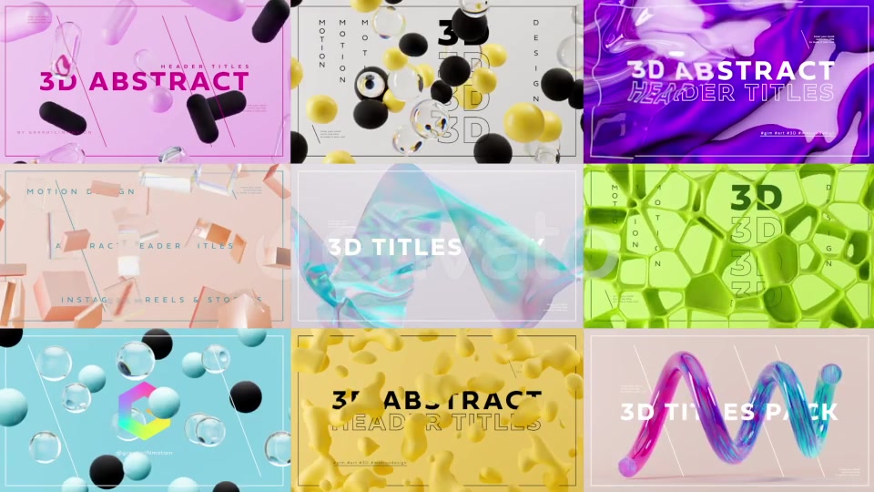 Abstract 3D Titles Pack Videohive 38341165 Premiere Pro Image 3