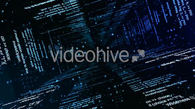 Abstract Blue Coding Wall - Download Videohive 20728412