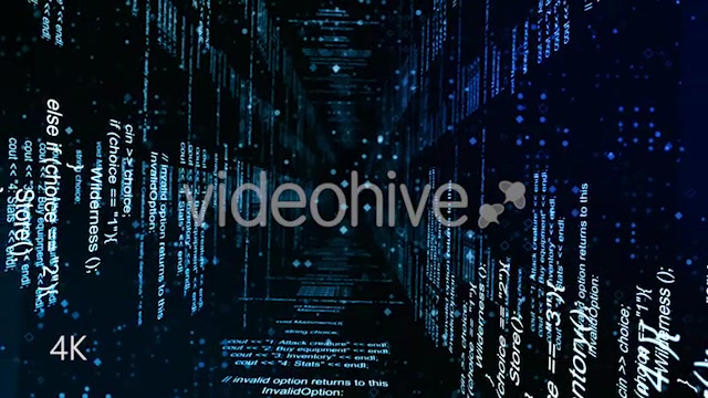 Abstract Blue Coding Wall - Download Videohive 20728412