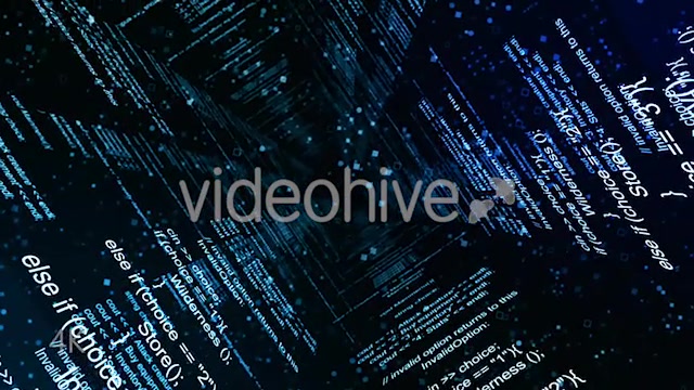 Abstract Blue Coding Wall - Download Videohive 20728412