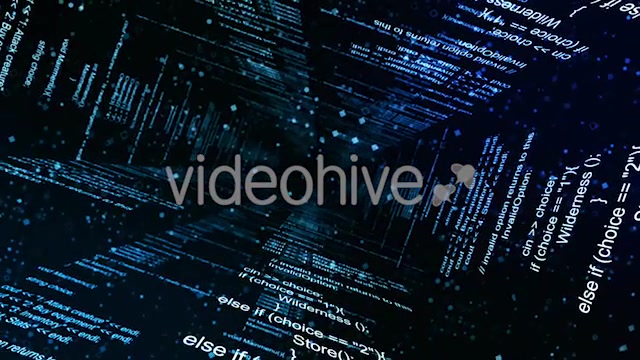 Abstract Blue Coding Wall - Download Videohive 20728412