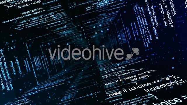 Abstract Blue Coding Wall - Download Videohive 20728412