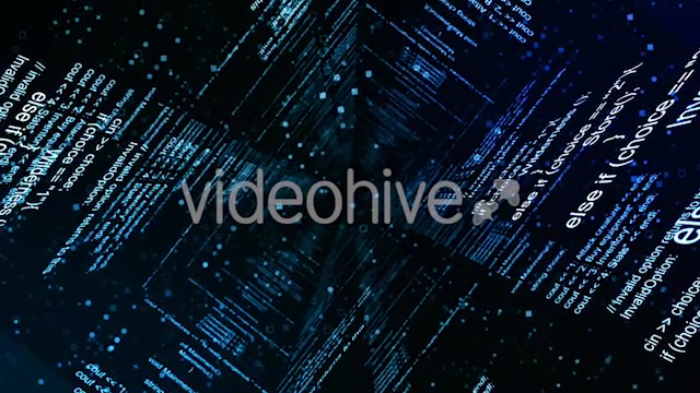 Abstract Blue Coding Wall - Download Videohive 20728412