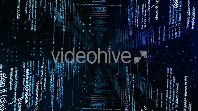 Abstract Blue Coding Wall - Download Videohive 20728412