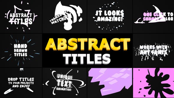 Abstract Cartoon Titles | After Effects - Videohive 24101415 Download