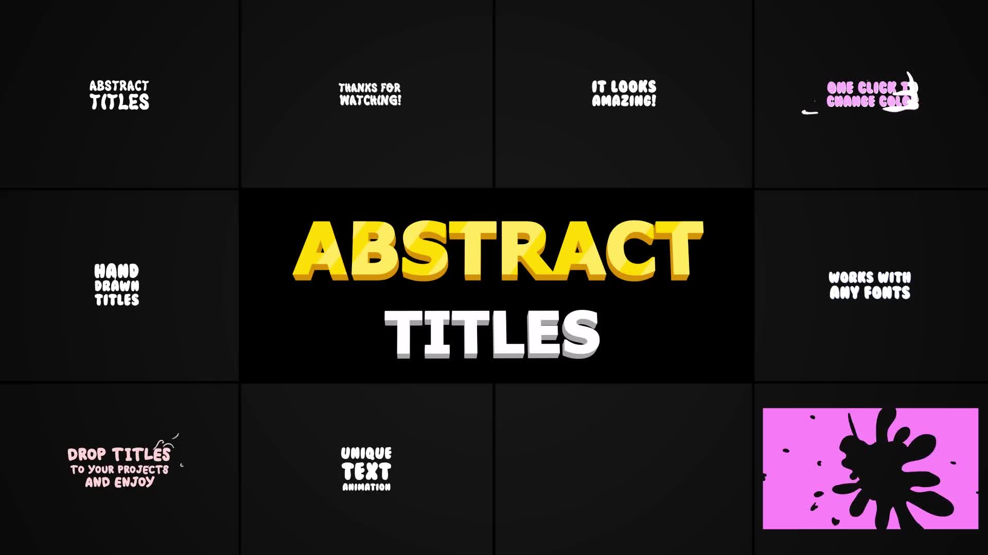 Abstract Cartoon Titles | FCPX Videohive 24366609 Apple Motion Image 1