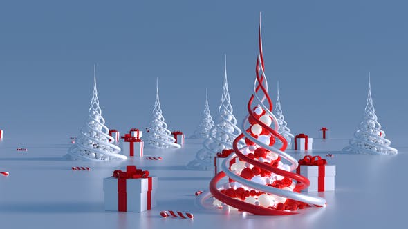Abstract Christmas Trees (2 in 1) - 21036601 Download Videohive