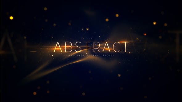 Abstract Elegant Titles - 22944935 Videohive Download