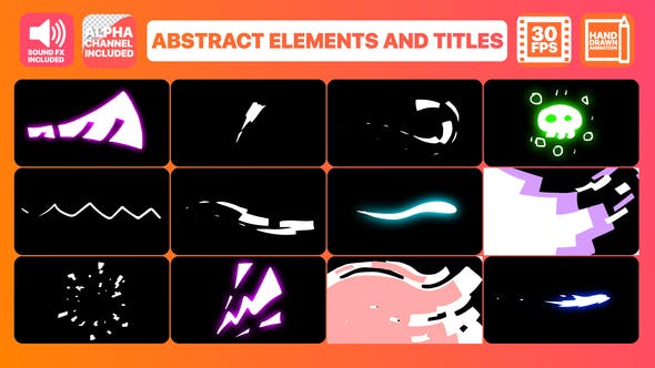 Abstract Elements And Titles | After Effects - 23860453 Videohive Download
