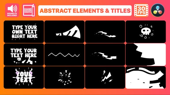 Abstract Elements And Titles | DaVinci Resolve - Download Videohive 34463574